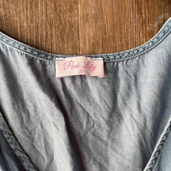 Pink lily denim dress - Picture 2 of 2